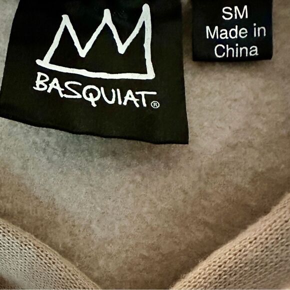 Basquiat Sweatshirt Tan Hoodie Unisex Size Small - Picture 5 of 9